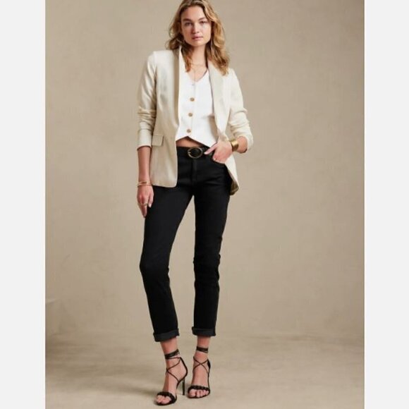 Banana Republic Denim - Banana Republic 90's VIBE Girlfriend LOW RISE Black Y2K Jeans Plus Size 34/18